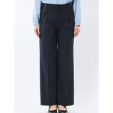 ウーリッシュ リラクシング 1ボタンジャケット＋セミワイドパンツ 紺 | TAKA-Q WOMEN | 詳細画像11 