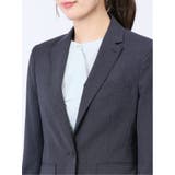 ストレッチウォッシャブル 1ボタンジャケット+テーパードパンツ ウィンドペン紺 | TAKA-Q WOMEN | 詳細画像7