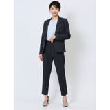 75紺 | ウーリッシュ 1ボタンジャケット＋テーパードパンツ 紺 | TAKA-Q WOMEN