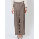 シャークスキン カラーレスジャケット+セミワイドパンツ ベージュ | TAKA-Q WOMEN | 詳細画像9