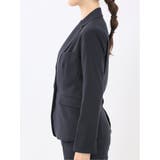 ストレッチウォッシャブル 1ボタンジャケット＋テーパードパンツ シャドーストライ… | TAKA-Q WOMEN | 詳細画像5 