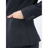 ストレッチウォッシャブル 1ボタンジャケット＋テーパードパンツ 紺 | TAKA-Q WOMEN | 詳細画像8 