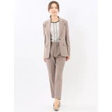 33ベージュ | ストレッチウォッシャブル リラクシング 1ボタンジャケット+テーパードパンツ | TAKA-Q WOMEN
