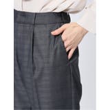 ストレッチウォッシャブル 1ボタンジャケット+テーパードパンツ チェックグレー | TAKA-Q WOMEN | 詳細画像12