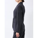 ストレッチウォッシャブル 1ボタンジャケット+テーパードパンツ チェック紺 | TAKA-Q WOMEN | 詳細画像6