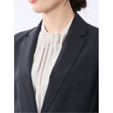 ストレッチウォッシャブル 1ボタンジャケット+テーパードパンツ チェック紺 | TAKA-Q WOMEN | 詳細画像8