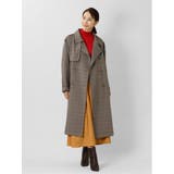チェック柄 ダブルトレンチコート | TAKA-Q WOMEN | 詳細画像1