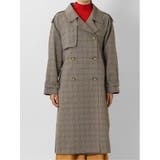 チェック柄 ダブルトレンチコート | TAKA-Q WOMEN | 詳細画像6