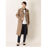 30茶 | ダブルフェイスカルゼ トレンチコート | TAKA-Q WOMEN