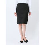 リクルート黒無地 ストレッチ タイトスカート(セットアップ可能) | TAKA-Q WOMEN | 詳細画像1