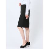 リクルート黒無地 ストレッチ タイトスカート(セットアップ可能) | TAKA-Q WOMEN | 詳細画像2