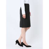 リクルート黒無地 ストレッチ タイトスカート(セットアップ可能) | TAKA-Q WOMEN | 詳細画像4