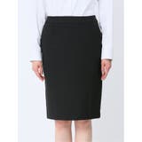 リクルート黒無地 ストレッチ タイトスカート(セットアップ可能) | TAKA-Q WOMEN | 詳細画像5