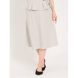 03ライトグレー | ダブルクロス フレアースカート ライトグレー(セットアップ可能) | TAKA-Q WOMEN