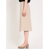 ダブルクロス フレアースカート ベージュ(セットアップ可能) | TAKA-Q WOMEN | 詳細画像6 