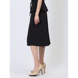 ダブルクロス フレアースカート 紺(セットアップ可能) | TAKA-Q WOMEN | 詳細画像2