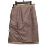 綿麻ライク タイトスカート 茶(セットアップ可能) | TAKA-Q WOMEN | 詳細画像13 