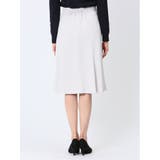 麻調合繊 フレアースカート ライトグレー(セットアップ可能) | TAKA-Q WOMEN | 詳細画像7 