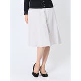 03ライトグレー | 麻調合繊 フレアースカート ライトグレー(セットアップ可能) | TAKA-Q WOMEN