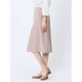 ストレッチウォッシャブル フレアースカート 茶(セットアップ可能) | TAKA-Q WOMEN | 詳細画像2