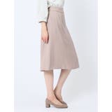 ストレッチウォッシャブル フレアースカート 茶(セットアップ可能) | TAKA-Q WOMEN | 詳細画像4