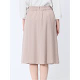 ストレッチウォッシャブル フレアースカート 茶(セットアップ可能) | TAKA-Q WOMEN | 詳細画像7
