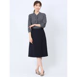 ストレッチウォッシャブル フレアースカート 紺(セットアップ可能) | TAKA-Q WOMEN | 詳細画像12