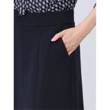 ストレッチウォッシャブル フレアースカート 紺(セットアップ可能) | TAKA-Q WOMEN | 詳細画像8