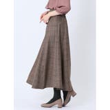 チェック柄 ロングフレアースカート | TAKA-Q WOMEN | 詳細画像12