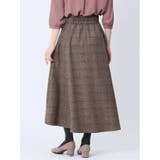 チェック柄 ロングフレアースカート | TAKA-Q WOMEN | 詳細画像13