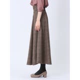 チェック柄 ロングフレアースカート | TAKA-Q WOMEN | 詳細画像16