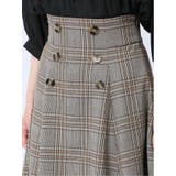 チェック柄 ロングフレアースカート | TAKA-Q WOMEN | 詳細画像8