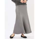 06グレー | ストレッチサテン ロングスカート | TAKA-Q WOMEN