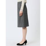 ポンチ セミタイトスカート チェックグレー(セットアップ可能) | TAKA-Q WOMEN | 詳細画像7 