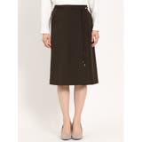 ダブルクロス Aラインスカート 茶(セットアップ可能) | TAKA-Q WOMEN | 詳細画像5 