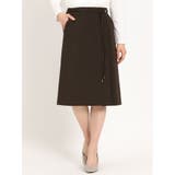 30茶 | ダブルクロス Aラインスカート 茶(セットアップ可能) | TAKA-Q WOMEN