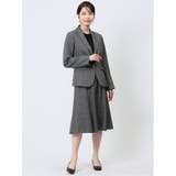 シャークスキン フレアースカート グレー(セットアップ可能) | TAKA-Q WOMEN | 詳細画像6