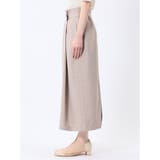 杢調 ラップ風ロングスカート ベージュ(セットアップ可能) | TAKA-Q WOMEN | 詳細画像7