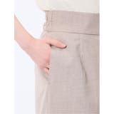 杢調 ラップ風ロングスカート ベージュ(セットアップ可能) | TAKA-Q WOMEN | 詳細画像9