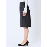 ストレッチポンチ セミタイトスカート チェック紺(セットアップ可能) | TAKA-Q WOMEN | 詳細画像6