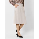 ダブルクロス セットアップ Aラインスカート ライトグレー | TAKA-Q WOMEN | 詳細画像4 