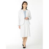 ダブルクロス セットアップ フレアースカート ライトグレー | TAKA-Q WOMEN | 詳細画像12 