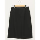 05黒 | ストレッチウォッシャブル ダブルクロス Aラインスカート | TAKA-Q WOMEN