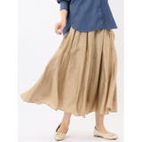 33ベージュ | シルキーローン タックギャザースカート | TAKA-Q WOMEN