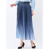 74ダルブルー | グラデーションプリーツ ロングスカート | TAKA-Q WOMEN