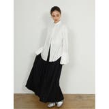 05黒 | ドロー/DRAW 高密度ツイル プリーツ ロングスカート | TAKA-Q WOMEN