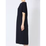 ストレッチウォッシャブル サックワンピース 紺・ダルブルー(セットアップ可能) | TAKA-Q WOMEN | 詳細画像7 