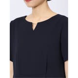 ストレッチウォッシャブル サックワンピース 紺・ダルブルー(セットアップ可能) | TAKA-Q WOMEN | 詳細画像9 