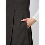 シャークスキン ジャンパースカート こげ茶(セットアップ可能) | TAKA-Q WOMEN | 詳細画像10 