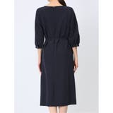 ダブルクロス サックワンピース 紺(セットアップ可能) | TAKA-Q WOMEN | 詳細画像6 